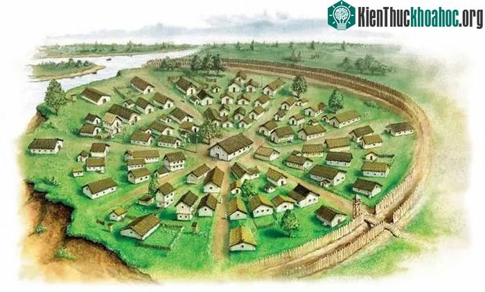 Nơi này có một ngôi làng được bao bọc bởi 2 bức tường hình tròn lớn bằng đá.