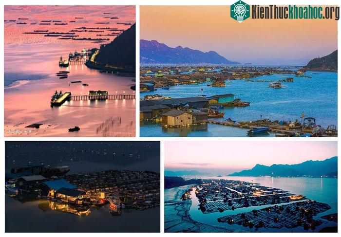 Nhìn từ xa ngôi làng hiện lên rất độc đáo và bắt mắt.
