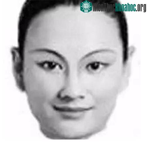 Khuôn mặt của nữ thần Ngưu Hà Lương sau khi được phục hồi.