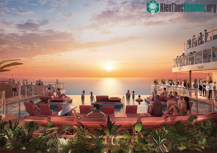 Hành khách sẽ có thể tận hưởng bể bơi vô cực trên tàu.