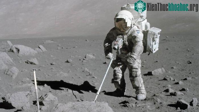 Hình ảnh phi hành gia Harrison Schmitt đặt chân lên Mặt trăng vào ngày 12/12/1972.