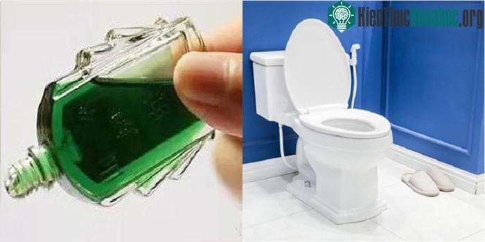 &nbsp;Bạn có thể nhỏ vài giọt dầu gió vào một góc của bồn cầu.