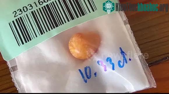 Vật lạ màu cam được người đàn ông ở Thái Lan tìm thấy chính là ngọc thật và nó rất có giá trị.
