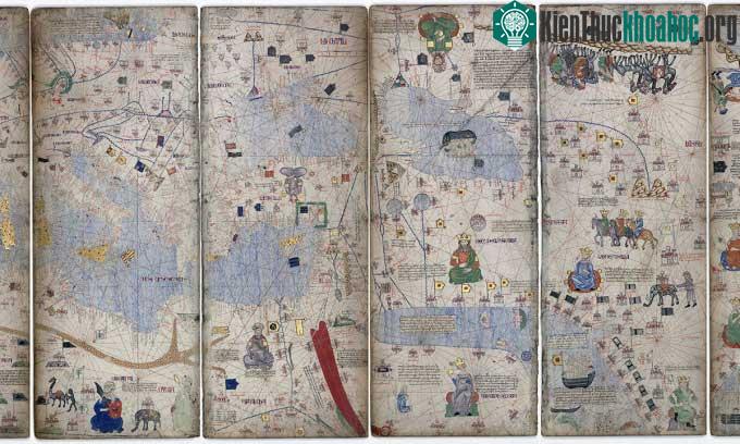 Một phần bản đồ Atlas Catalan.