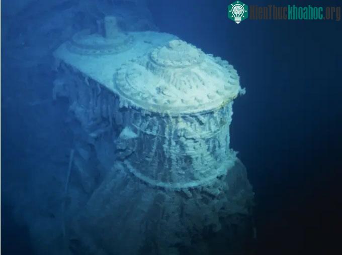 Một bức ảnh của xác tàu Titanic được chụp năm 1996.