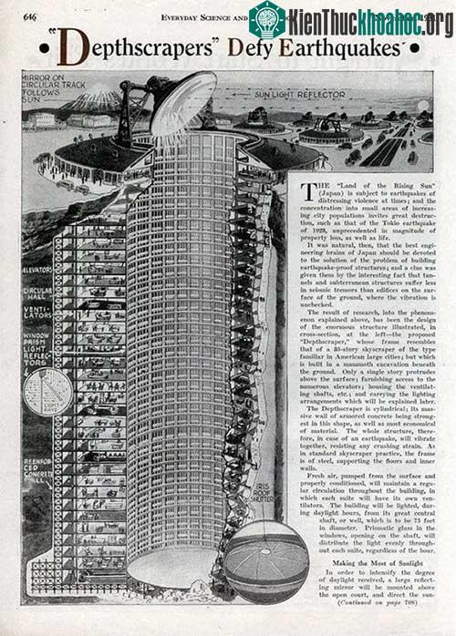 Ý tưởng về earthscraper, một thiết kế ngược lại của các tòa nhà chọc trời
