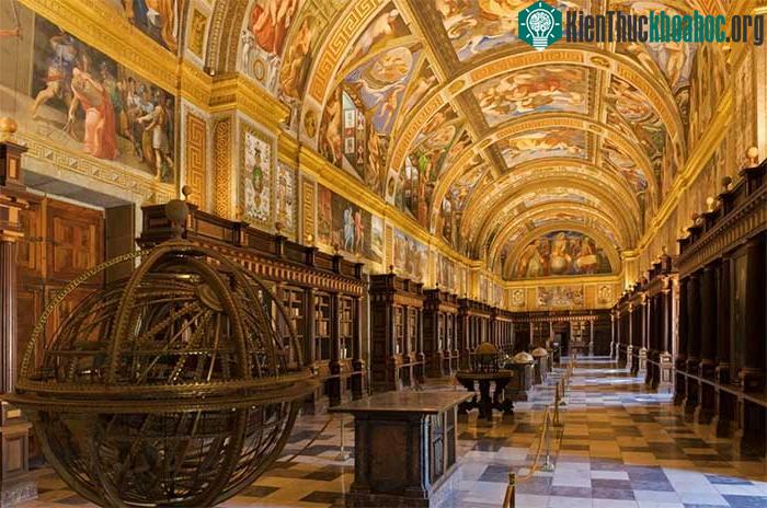 Thư viện Tu viện San Lorenzo de El Escorial (Madrid, Tây Ban Nha)
