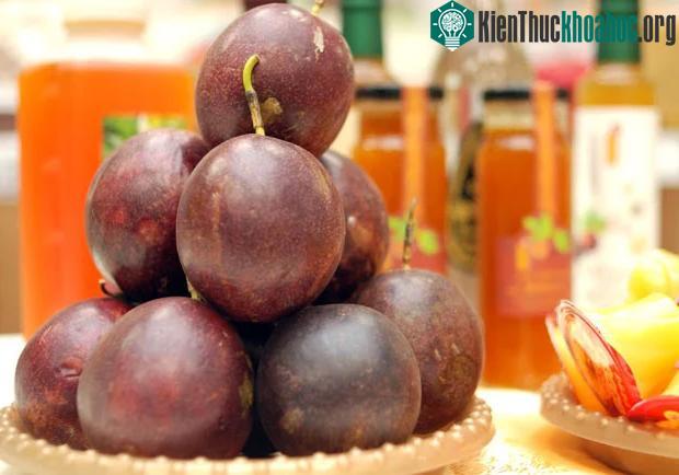 Khi chọn chanh dây, nên chọn quả có màu đỏ sẫm hoặc tím
