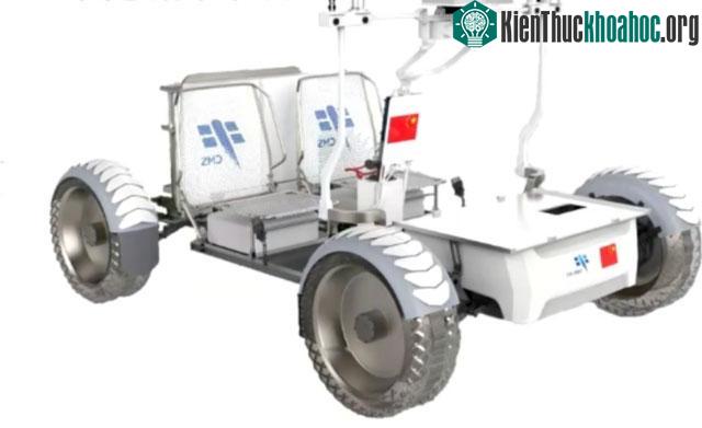 Mô phỏng mẫu xe thám hiểm trên Mặt trăng của Trung Quốc.