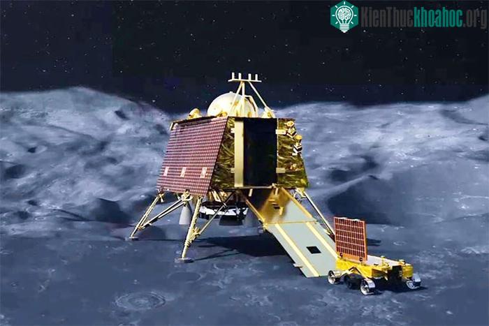 Bộ đôi tàu đổ bộ Vikram và tàu thám hiểm Pragyan của sứ mệnh Chandrayaan-3.
