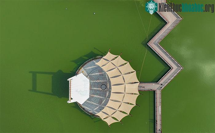 Điểm dừng nghỉ thiết kế hình con sò được đặt giữa công viên.