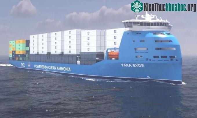 Thiết kế của tàu container Yara Eyde chạy bằng amoniac.