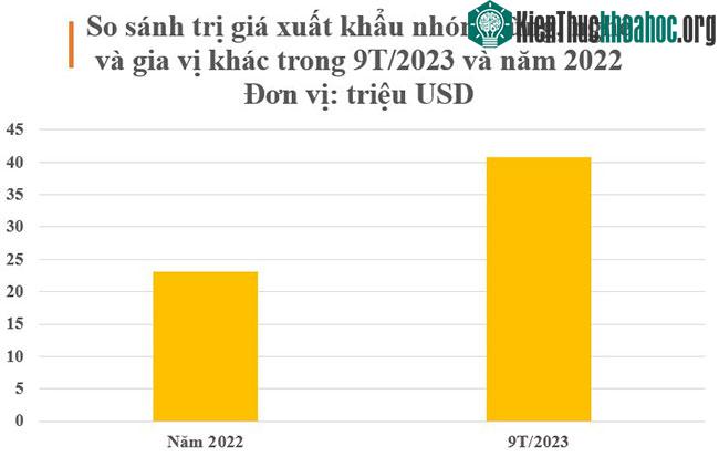 Trong cả năm 2022, xuất khẩu nhóm hàng này thu về hơn 23,1 triệu USD.