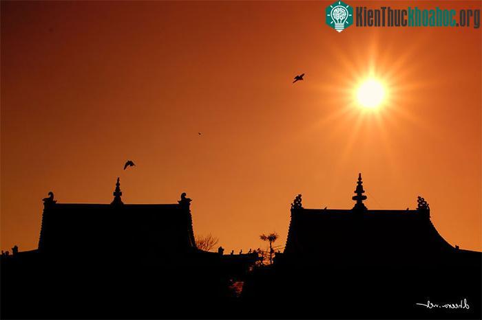 Một ngôi chùa ở thủ đô Ulaanbaatar của Mông Cổ.