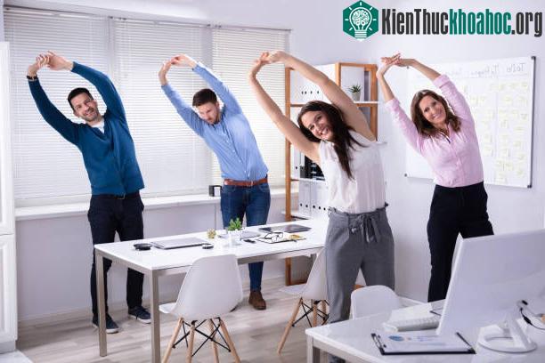 Tập một vài động tác giãn cơ hàng ngày giúp bạn giảm thiểu nguy cơ từ việc ngồi quá nhiều.