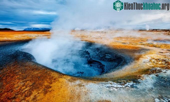 Núi lửa Krafla ở đông bắc Iceland.
