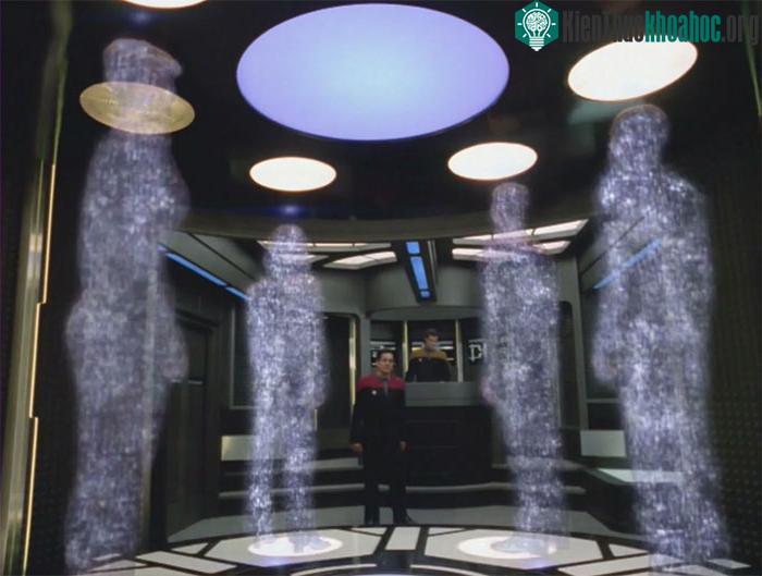 Một cảnh dịch chuyển tức thời trong phim Star Trek.