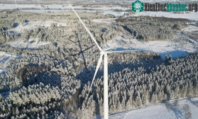 Turbine gỗ của Modvion có công suất 2 megawatt.