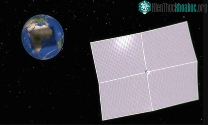Mô phỏng ý tưởng sử dụng chiếc ô rộng bằng Argentina để cản bức xạ Mặt trời.