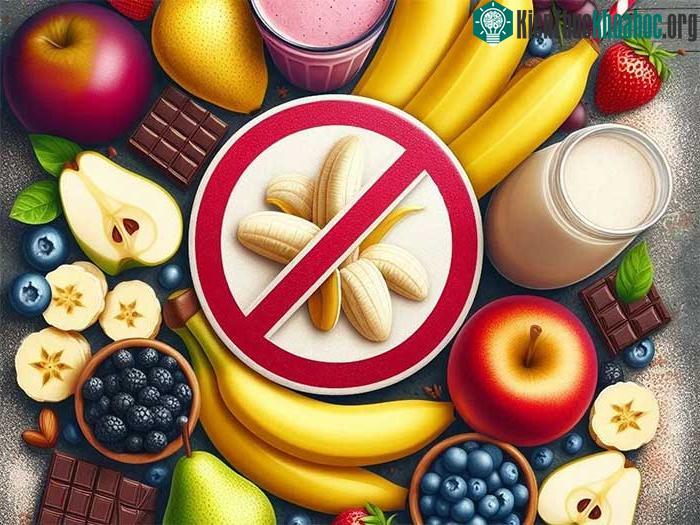 Chuối không hợp để ăn với nhiều loại hoa quả cùng lúc.