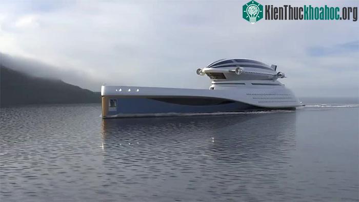 Siêu du thuyền Colossea là trạm nổi lưu động cho một khí cầu có thể tháo rời.