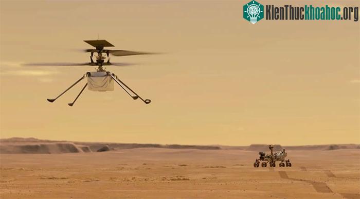 Chiếc máy bay trực thăng Ingenuity đã tạo nên lịch sử với chuyến bay ngày 19/4/2021.