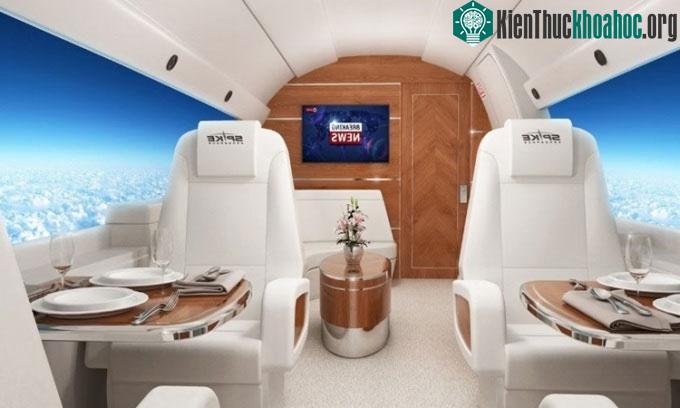 Thiết kế khoang nội thất sang trọng của máy bay siêu thanh Spike.