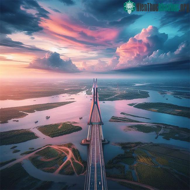 Cầu được thiết kế với cấu trúc trụ hình chữ Y ngược chứa 216 sợi cáp.