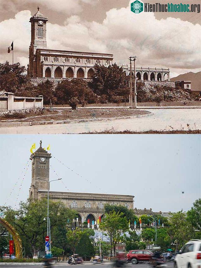 Nhà thờ Chánh tòa (hay còn gọi là nhà thờ Núi) ở ngã sáu, trung tâm TP Nha Trang.