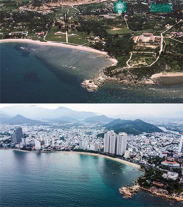 Khu vực phía bắc Nha Trang, tuyến đường ven biển đi qua Hòn Chồng
