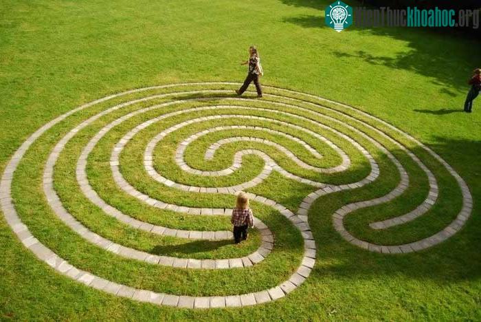 Người dân đi bộ tại mê cung Mandala trên núi Tabor (Mỹ).