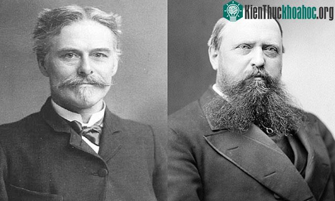 Othniel Charles Marsh (trái) và Edward Drinker Cope (phải).