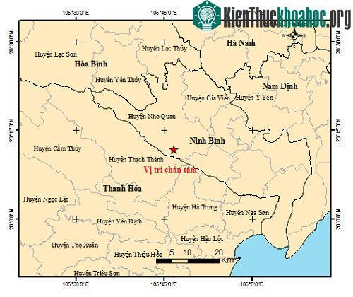 Vị trí tâm chấn.