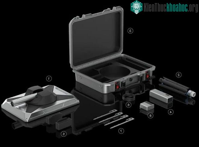 Sản phẩm được trang bị hộp đựng chắc chắn và pin 20.000 mAh.