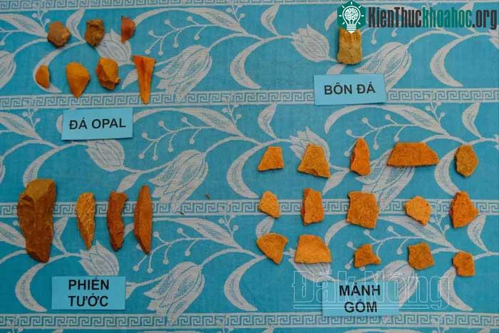 Các hiện vật được tìm thấy tại di chỉ thôn 8.