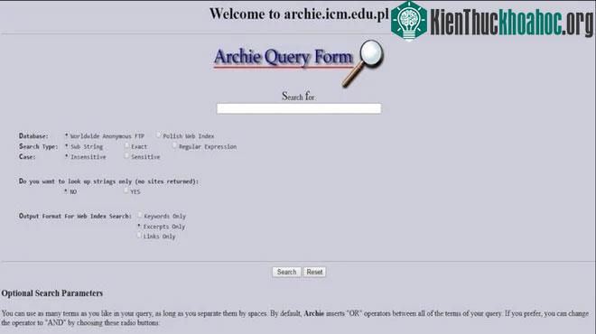 Giao diện của Archie.