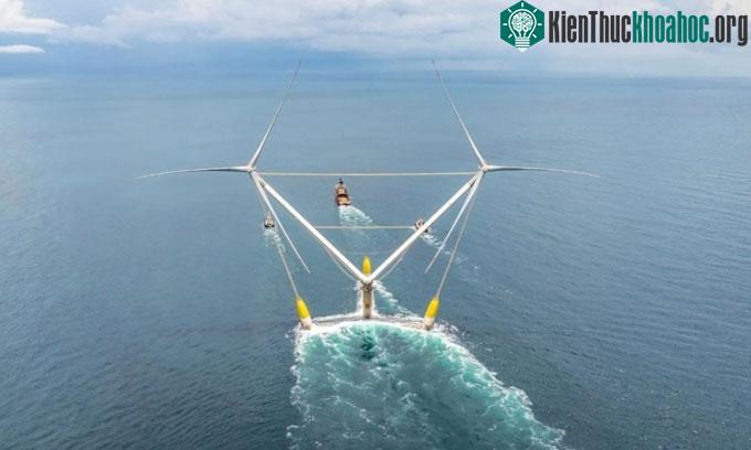 Ocean X được kéo tới trang trại điện gió Qingzhou IV.