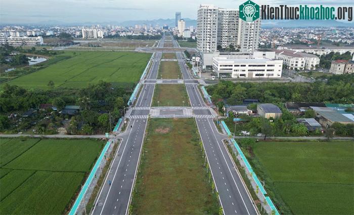 Tuyến đường ở khu đô thị xanh Huế