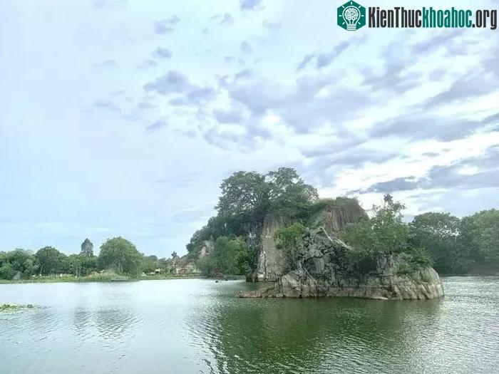 Đàn chim cổ rắn quý hiếm với số lượng hơn 100 con làm tổ tại Núi đá giữa hồ