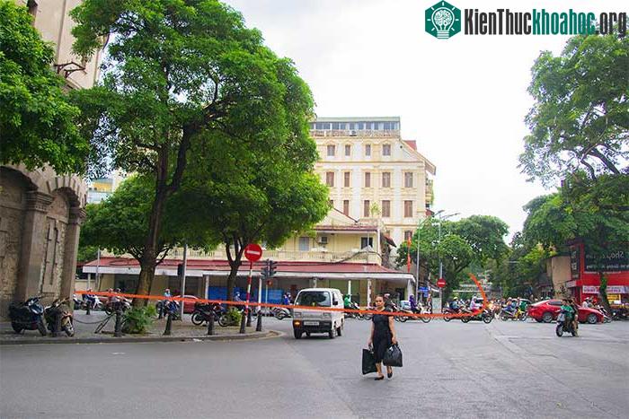 Tuyến tiếp tục sang đường Phan Đình Phùng, tại khu vực Hàng Đậu có ga Hàng Đậu (ga C8).
