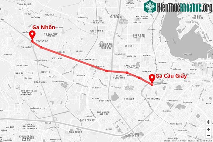 Trục đường đoạn metro Nhổn - Ga Hà Nội trên cao sẽ khai thác thương mại vào tháng 7/2024.