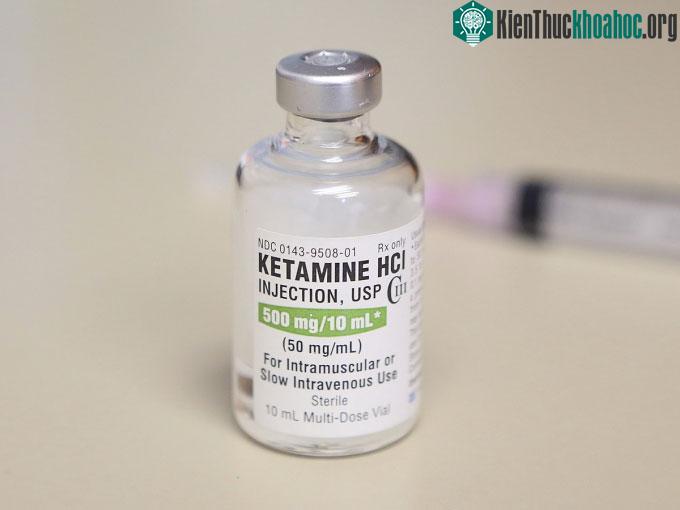 Một lọ ketamine được sử dụng trong cơ sở nghiên cứu ở Mỹ, tháng 7/2018.