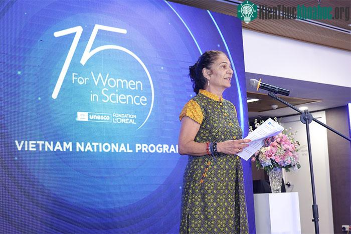 Bà Lidia Brito, Phó Tổng giám đốc UNESCO về Khoa học Tự nhiên.