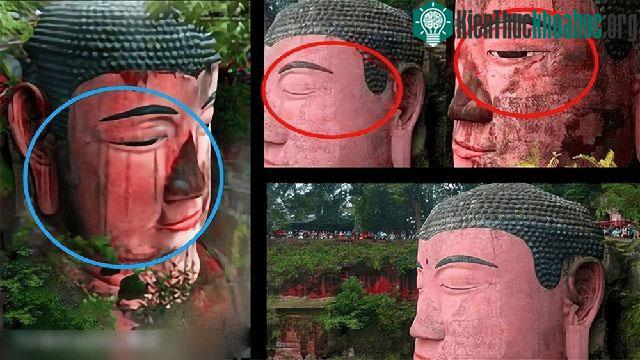 &nbsp;Nước mắt của tượng Phật thực chất là hiện tượng xói mòn đá và tác động của mưa axit.