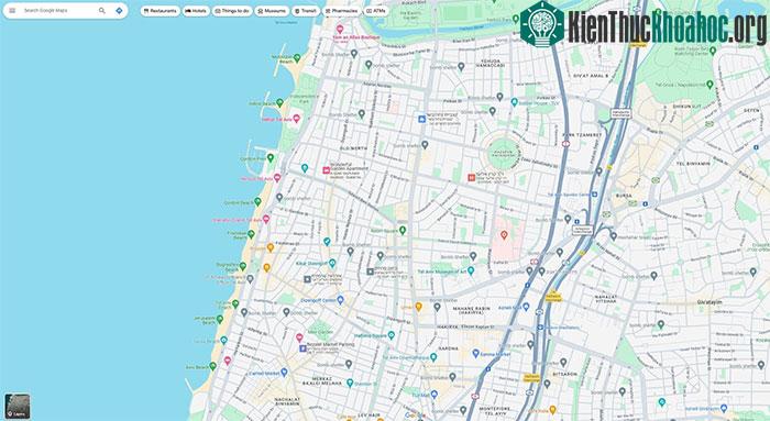 Google Maps ở Israel thể hiện sẵn vị trí hầm trú bom mà không cần tìm kiếm.