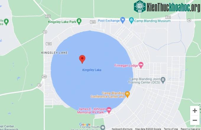 Hồ Kingsley trên bản đồ Google Maps.