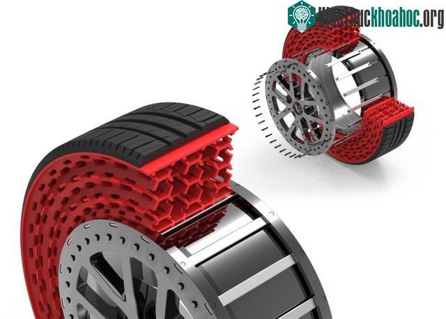 Công nghệ đột phá của lốp không hơi sử dụng vật liệu đàn hồi đặc biệt