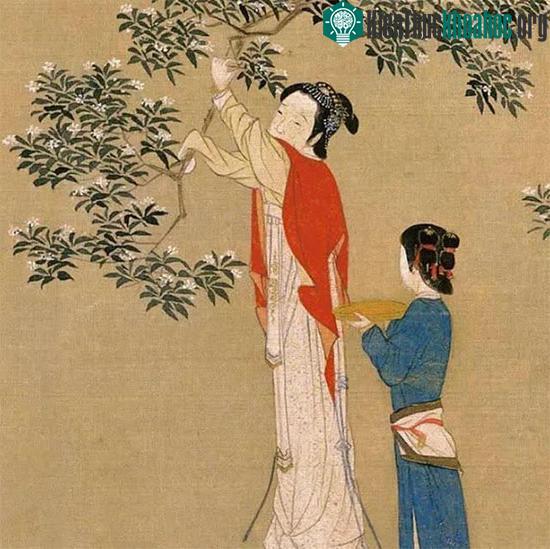 Thu tháng Bảy, Khất xảo xâu kim, bẻ nhành quế tặng giai nhân
