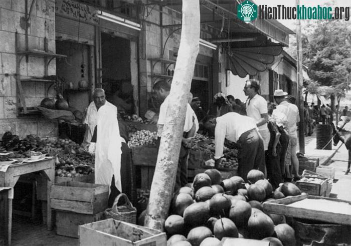 Khu chợ ở Jericho được chụp năm 1967.