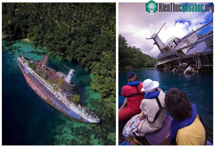 Nơi chứa xác của con tàu giờ trở thành điểm đến nổi tiếng với khách du lịch.